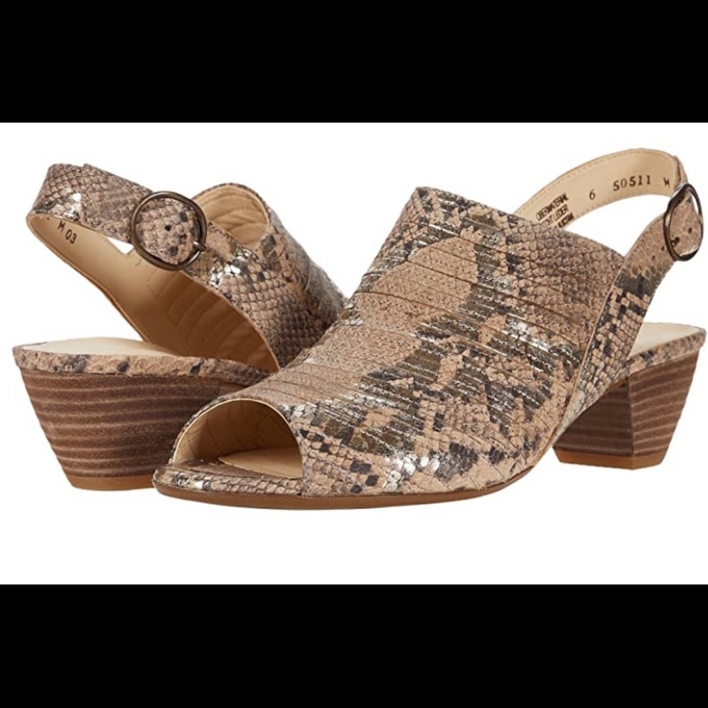 $339 Paul Green Cheri sling back wedge sz 7